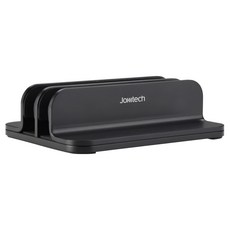 JOKItech 雙口垂直式筆電立架/平板立架/鋁合金iPad收納架/電腦收納架 11~17吋適用, 1個, 黑色