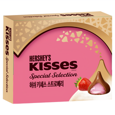 HERSHEY'S 好時 KIsses 夾餡牛奶巧克力 盒裝, 草莓慕斯口味, 180g, 1盒