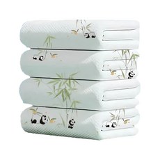 一次性旅行用品 拋棄式4件組 SMMS無紡布材質 三層過濾, 被套 + 床墊套 + 枕套組, 雙人, 竹子熊貓印花款