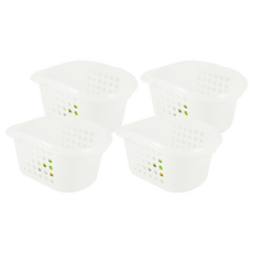 inomata 置物提籃, F, 白色, 4個