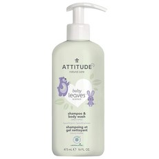 ATTITUDE 艾特優 嬰幼兒2合1洗髮沐浴露 甜蘋果味 473ml, 1瓶