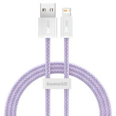 Baseus 倍思 靈動系列 IOS快充數據線 2.4A, 1m, 紫色, 1條