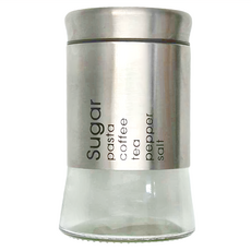 優得 英倫玻璃罐 美觀·耐用·防潮 玻璃瓶身結合不銹鋼造型優雅, 600ml, 1罐