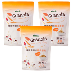 統一生機 脆穀優果麥片經典優果, 240g, 3包