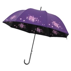 Twin Dragon 雙龍牌 HANA 鈎繡黑膠宮廷傘, 122cm 8K, 降溫黑膠傘布, 玻璃纖傘骨, 自動開傘, 羅蘭紫