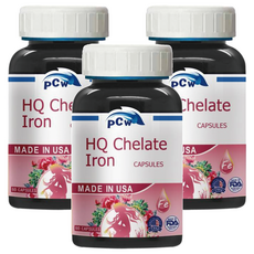 保佳兆 螫合鐵複合膠囊 HQ Chelate Iron，美國製造, 60顆, 3罐