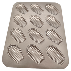 TRIARROW 三箭牌 瑪德蓮十二連烤模 (金不沾) G7275, 32.5 x 25.7 x 1.5cm, 1個