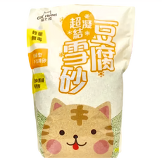 Cat Head 貓大頭 超凝結豆腐雪砂, 6L, 輕量無毒, 仿礦型不易挑砂, 可沖馬桶, 綠茶, 1袋