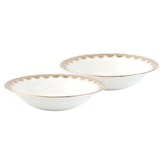 JUST HOME 帕維亞骨瓷湯盤, 1組, White, 湯盤兩個