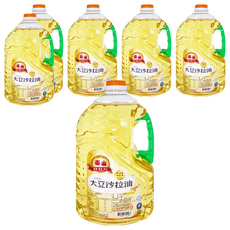 泰山 不飽和大豆沙拉油, 精選黃豆煉製, 含維生素E及不飽和脂肪酸, 適合各式烹調, 素食者適用, 6瓶, 2.6L