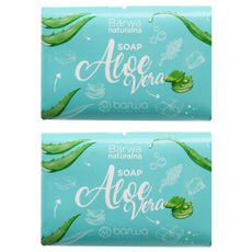 barwa COSMETICS 蘆薈保濕修護美肌皂 98%天然成分, 100g, 2個