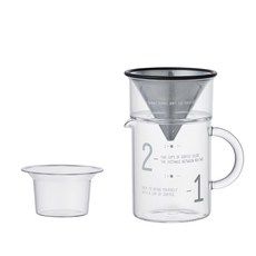 KINTO SCS簡約咖啡沖泡壺組, 透明, 300ml, 1組
