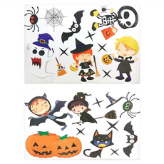 MODACore 摩達客 萬聖節派對佈置裝飾 櫥窗玻璃靜電貼 萬聖D款 Set, 70 x 50cm, 1組
