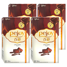 Pejoy百醇 巧克力甜心棒, 日本原裝進口 亞洲限定口味 香濃酥脆爽口餅皮, 39g, 4盒