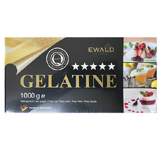 愛唯 EWALD 德國高級吉利丁片 烘焙材料, 1kg, 1盒