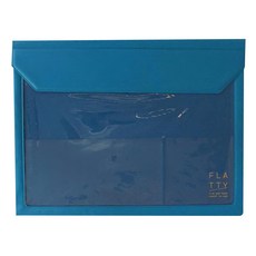 KING JIM 多用途收納袋, 淡藍色 A5 PVC材質, 261 x 202 x 20mm, 1個