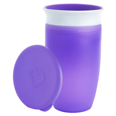 munchkin 滿趣健 360度防漏杯, 美國牙醫推薦, 不含BPA, 紫色, 1個, 296ml