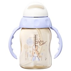 奇哥 比得兔滑蓋吸管杯 180ml 紫色, 寶寶學習飲水好幫手, 1個