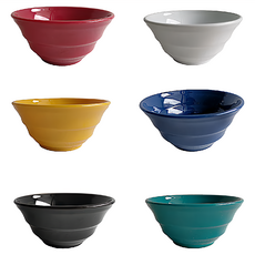 Toppuror 泰浦樂 波紋可微波碗 6入裝 390ML, Multicolor Set, 1組