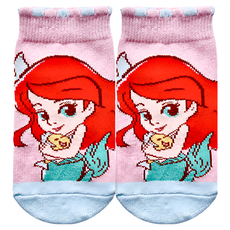 ONEDER 旺達棉品 迪士尼公主系列直版襪 兒童襪, 愛麗兒, 12~14cm, 愛麗兒 多色
