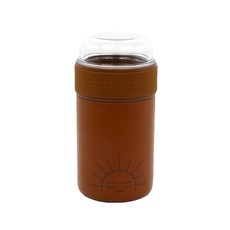 GRECH&CO. 二合一食物保溫罐, 食品級304不鏽鋼, 真空長效保溫保冷12小時, Tritan上蓋, 暖咖啡, 350ml, 1個