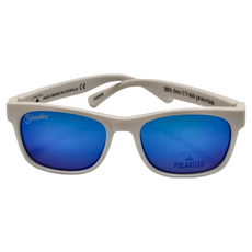 SHADEZ 兒童款偏光太陽眼鏡, 抗UV400, 不含BPA, 白框湛藍, 1支, 138*153*41mm