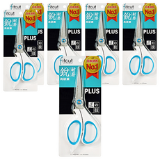 PLUS 普樂士 剪刀 SC-165A, 藍色 + 白色, 6支