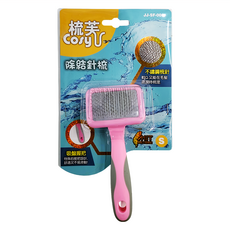梳芙 Cosy U 除結針梳 不鏽鋼梳針 乾Q又能在毛髮濕潤時梳理 吸盤握把, 粉色, 1支