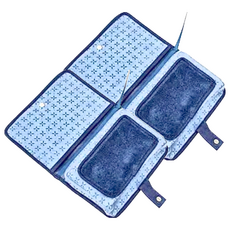 Snoozebaby 寶寶濕紙巾行動收納袋，100%棉, 藍色, 2個