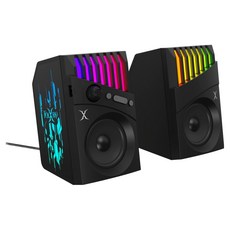 FOXXRAY 狐鐳 雷斧2.0雙模式電競音箱 FXR-SPK-01 藍芽/有線 RGB幻彩燈光, Black