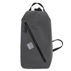 E City 百搭立體長筒多用挎包 尼龍材質, 38 x 14 x 12cm, 灰色