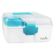 Fullicon 保健醫藥箱, 多格分層設計, 活動式層板, 透明上蓋, 7公升, 1個
