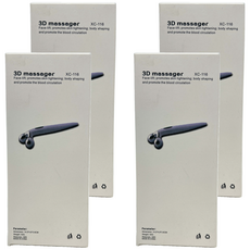 UNICAT 變臉貓 3D緊緻V臉按摩棒, ABS塑克力, 金屬鍍鉻, 防水設計, 360度滾輪構造, 促進血液循環, 身體塑形, 全身均可使用, XC-116, 4支