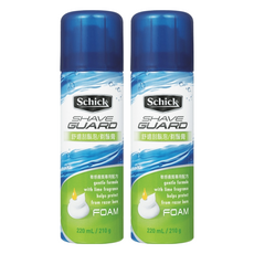 Schick 舒適牌 刮鬍泡 敏感型，溫和配方，滋潤保濕, 210g, 2瓶
