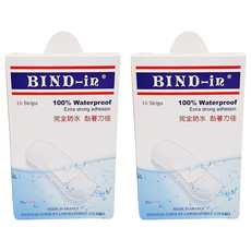 BIND-in 絆多 那柏瑞特可盧雅 100%防水膠布 8316 中片型, 16片, 2盒