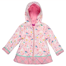 Stephen Joseph 機能風雨兩用外套/雨衣 - 7/8T (胸寬約47CM,肩到下擺長度約57.1CM), 粉紅獨角獸