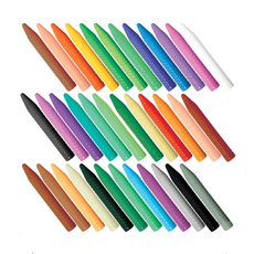 Haku Yoka 螺旋蠟筆 Set, 36色, 天然蜂蠟, 不沾手, 可水洗, 1組