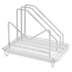 DAY&DAY 桌上型刀柄砧板鍋蓋架，附3061-30滴水盤, 304不鏽鋼, ST3215L, 1個