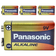Panasonic 台灣公司貨 鹼性電池 9V, 4個