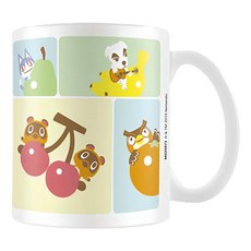 動物森友會 馬克杯 11oz/315mL 耐熱160°C 陶瓷, 角色方格 多色, 1個