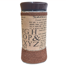 優得 歐風玻璃罐, 900ml, 玻璃瓶身結合麻料造型, 1個