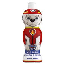 AIR-VAL Paw Patrol 汪汪隊 2合1沐浴洗髮精 消防員毛毛萌Q收藏版, 400ml 蘋果花香味 嬰幼兒適用, 1瓶