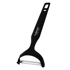 TAMASAKI 瑞典廚房 Y型不鏽鋼削皮刀 18cm, 黑色, 1支