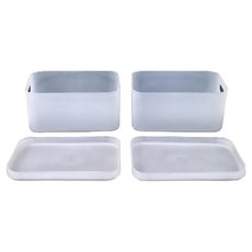 無印風霧面收納盒 白色 大一格 2入