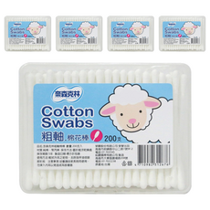 奈森克林 粗軸棉棒 200支, 5盒