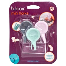 b.box 便攜迷你叉子, 綠灰粉, 3 支叉子, 1組