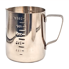 FANCY LIFE 不鏽鋼拉花杯 600ml 304不鏽鋼材質, 內外雙刻度款, 1個