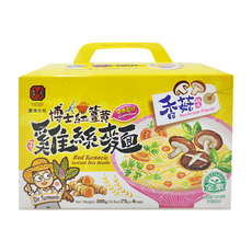 豐滿生技 博士紅薑黃雞絲麵 (香菇風味) 全素, 300g, 1盒