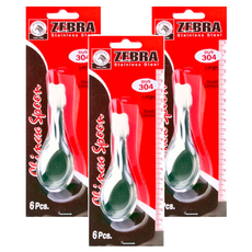 ZEBRA THAILAND 兒童匙 6支入 SUS 304不鏽鋼材質, 100-1-83, 3組