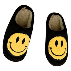 Bebehome 韓風笑臉保暖室內鞋 Set，防滑設計, 42~43, 黑色 + 黃色
